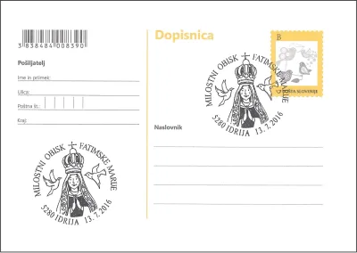 MILOSTNI OBISK FATIMSKE MARIJE